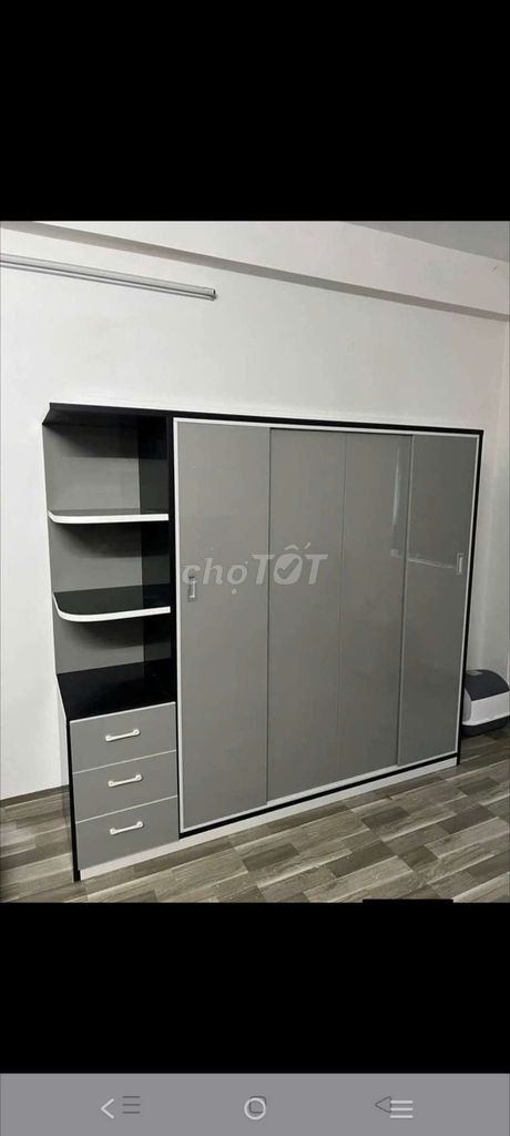 TỦ NHỰA LÙA 4 CÁNH 1 KỆ KHUNG MÀU ĐEN CÁNH XÁM . Mua bán Tủ, kệ gia đình tại Quận Tân Bình Tp Hồ Chí Minh được đăng bởi Phương hoa hình 1