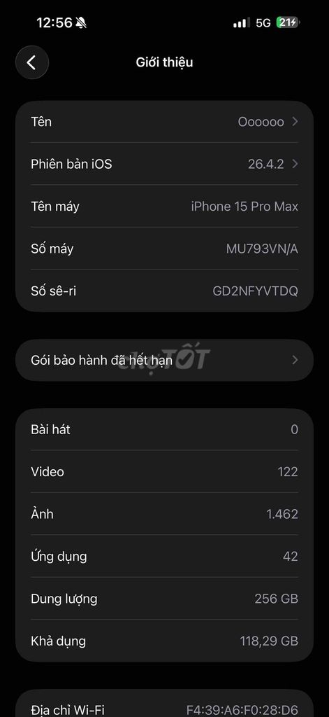 iPhone 15 Pro Max 256GB. Mua bán Điện thoại tại Quận Liên Chiểu Đà Nẵng được đăng bởi Luỹ hình 1