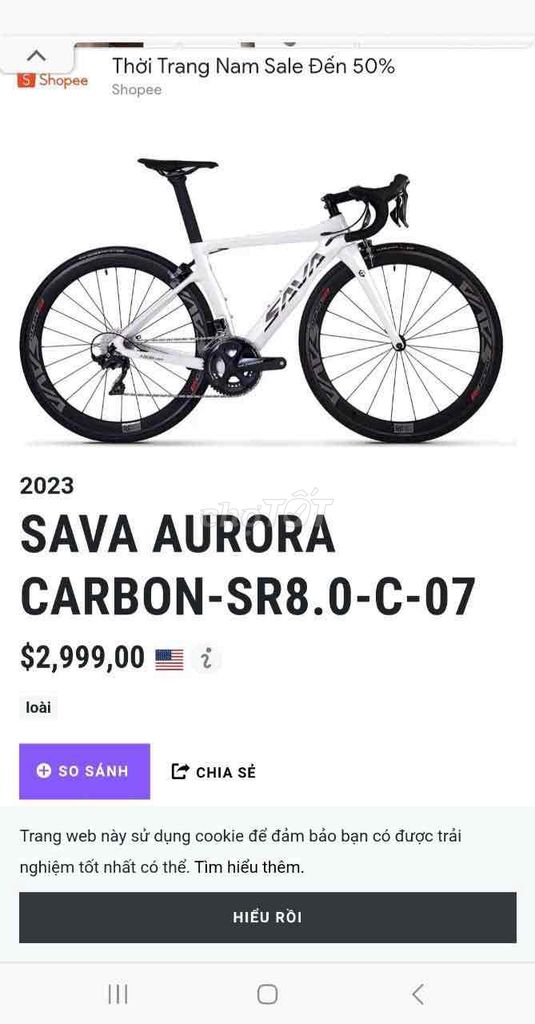 Sava Aurora SR 8.0 2023 QT Full carbon R8000