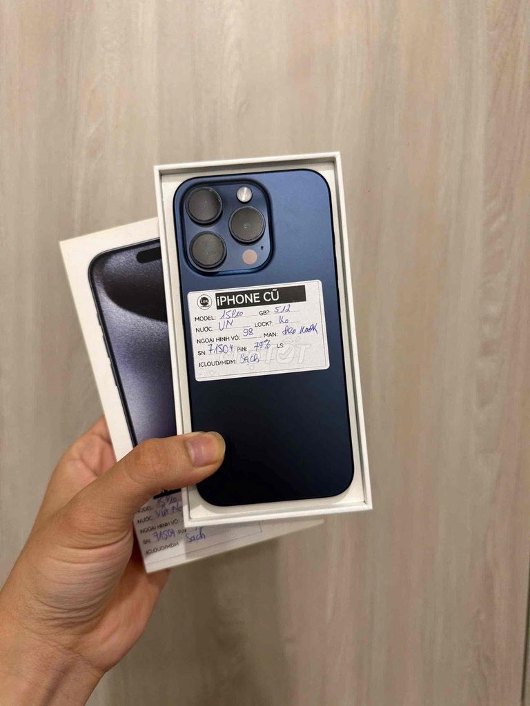 iPhone 15 Pro 512GB Xanh Đã qua sử dụng. Mua bán Điện thoại tại Quận Đống Đa Hà Nội được đăng bởi Quang Luxthumua hình 1