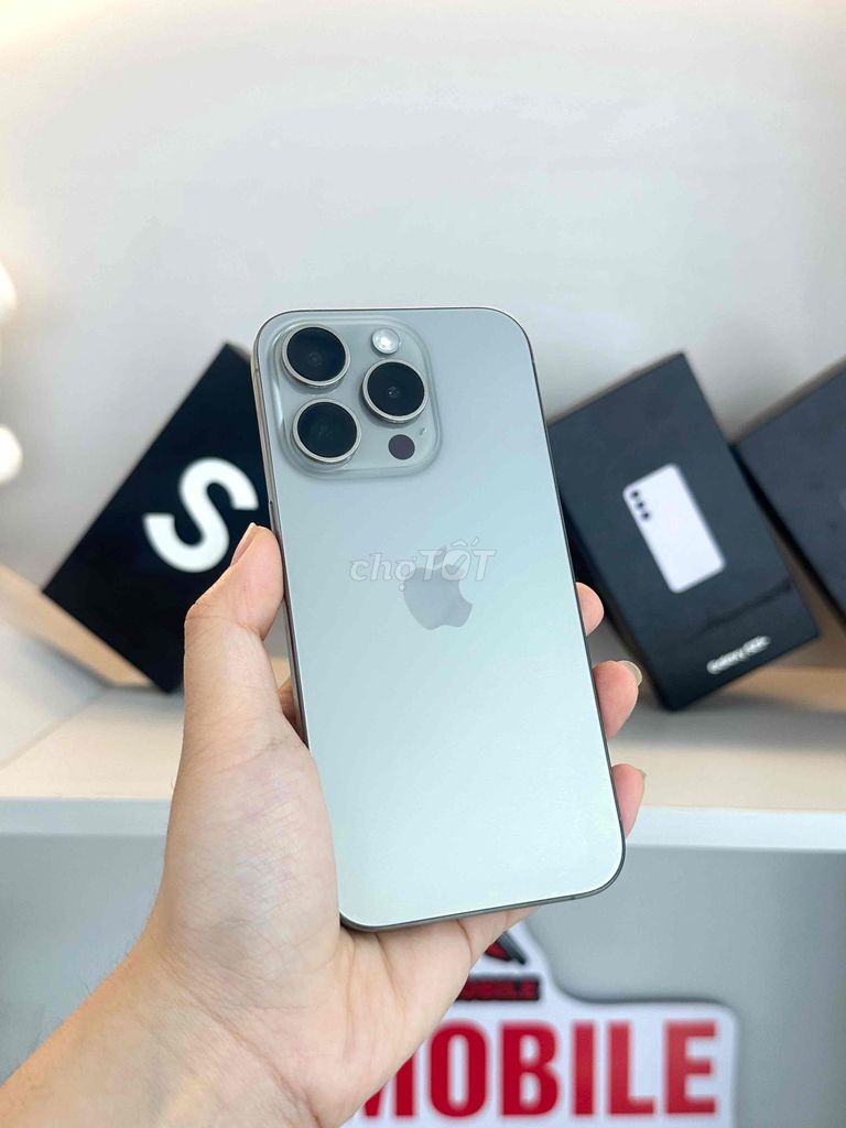 iPHONE 15 PRO 128GB V/N ZIN ĐẸP MÀU TITAN CỰC CHẤT. Mua bán Điện thoại tại Huyện Trảng Bom Đồng Nai được đăng bởi X Mobile Trảng Bom hình 1