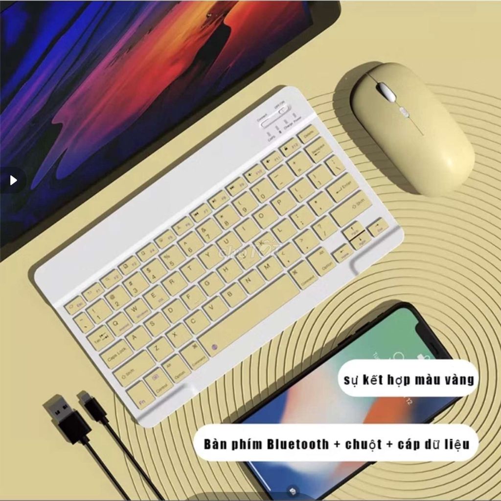 Bàn phím Bluetooth Vàng. Mua bán Phụ kiện (Màn hình, Chuột...) tại Quận Bình Thạnh Tp Hồ Chí Minh được đăng bởi Thôi Nguyễn hình 1
