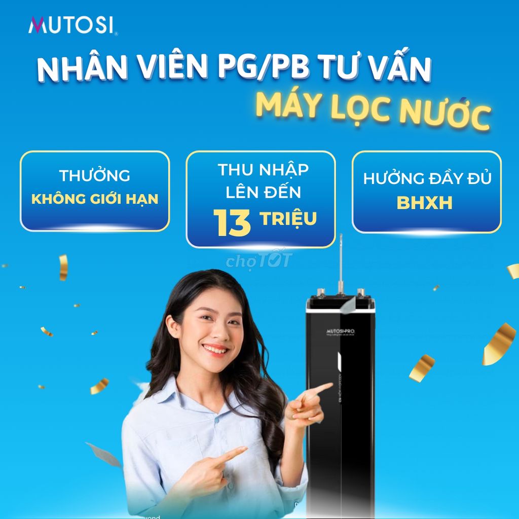 PG tư vấn máy lọc nước MUTOSI tại ĐMX Giải Phóng