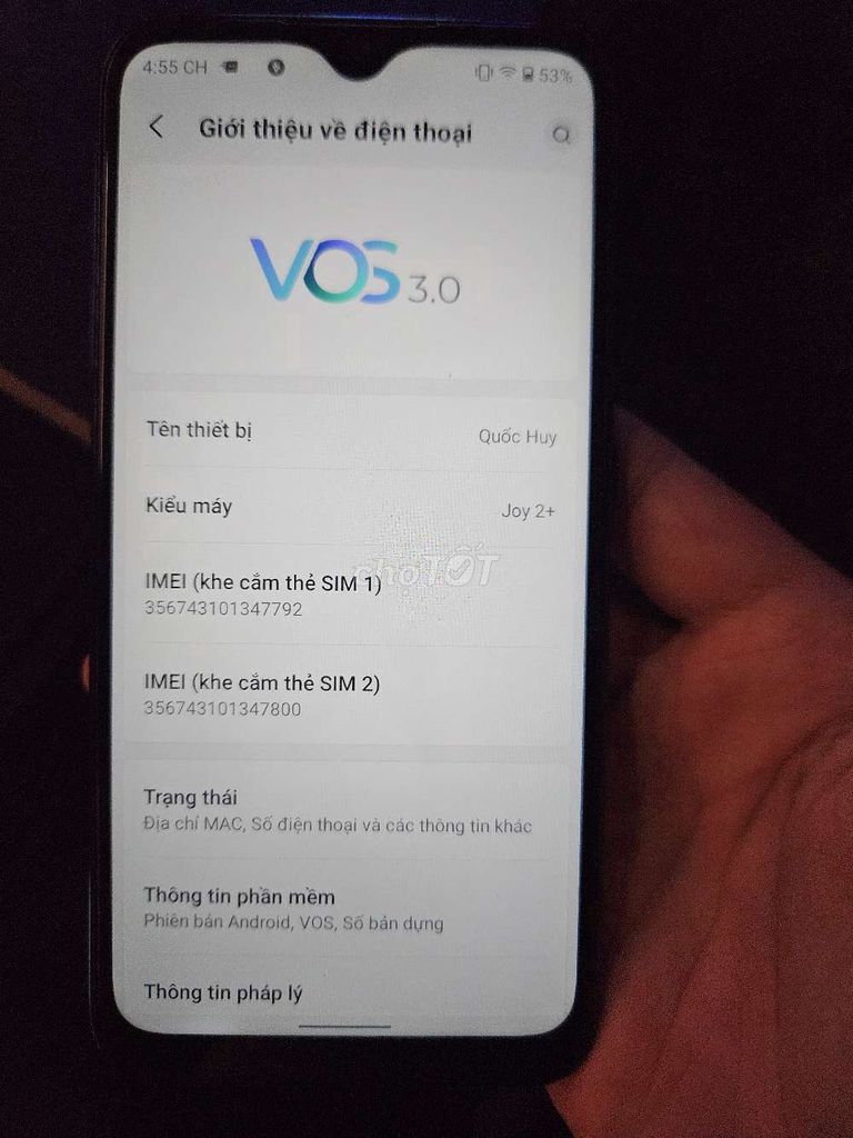 Vsmart Joy 2 Plus 32GB Tím xanh. Mua bán Điện thoại tại Quận Đống Đa Hà Nội được đăng bởi Quốc Huy hình 1