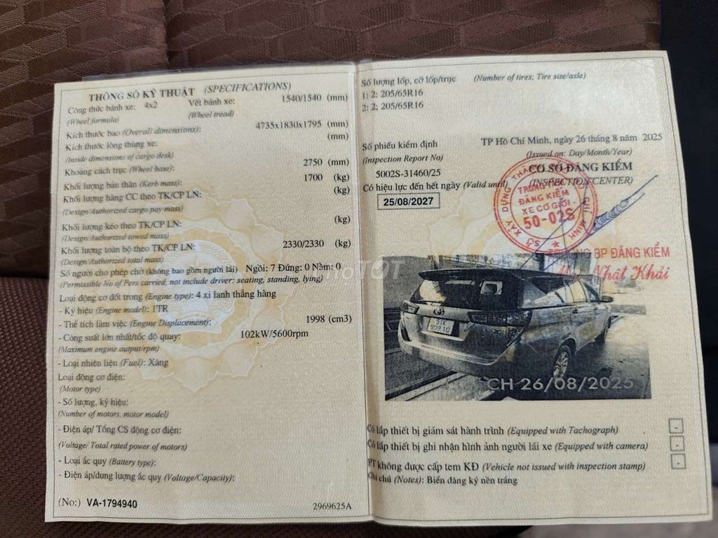 Innova E 2019 - bao check. Mua bán Ô tô tại Quận 12 Tp Hồ Chí Minh được đăng bởi Mr Vũ hình 17