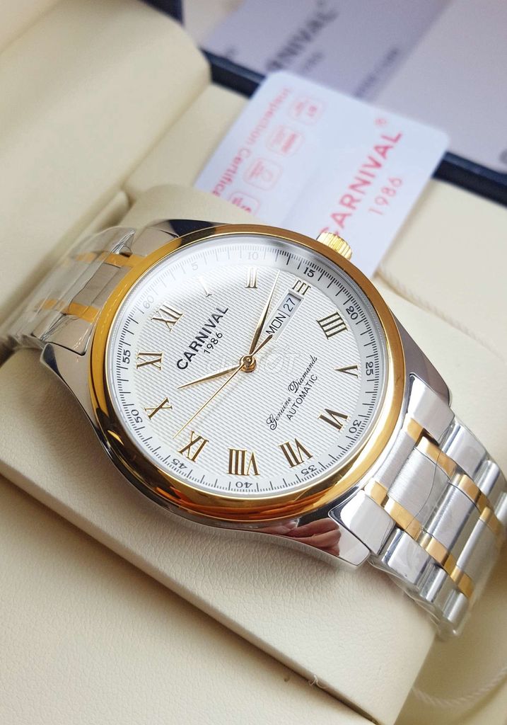 THANH LÝ ĐỒNG HỒ CƠ CÓ HỘP SỔ THẺ SIZE 39MM