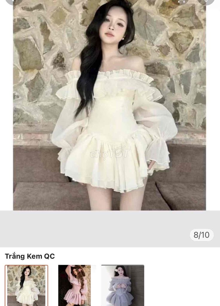 Váy nữ Trắng kem size M Mới. Mua bán Quần áo tại Huyện Kế Sách Sóc Trăng được đăng bởi Thuý Ngân hình 1