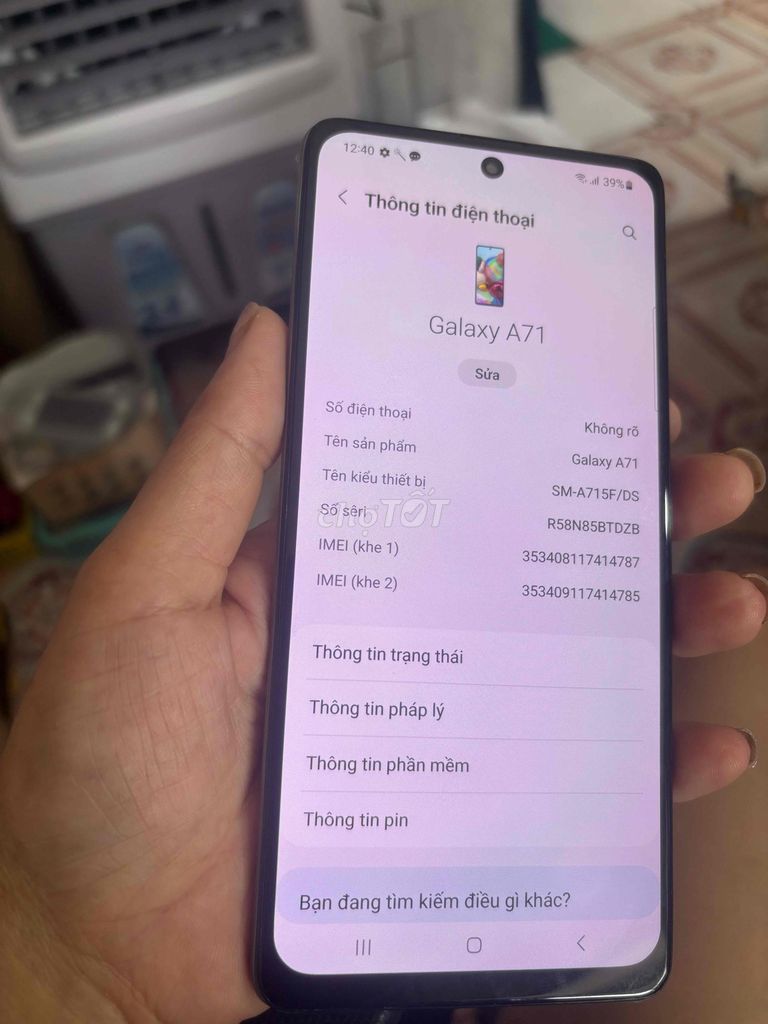 Samsung A71 128GB Trắng. Mua bán Điện thoại tại Quận Bình Tân Tp Hồ Chí Minh được đăng bởi Đường Minh hình 1