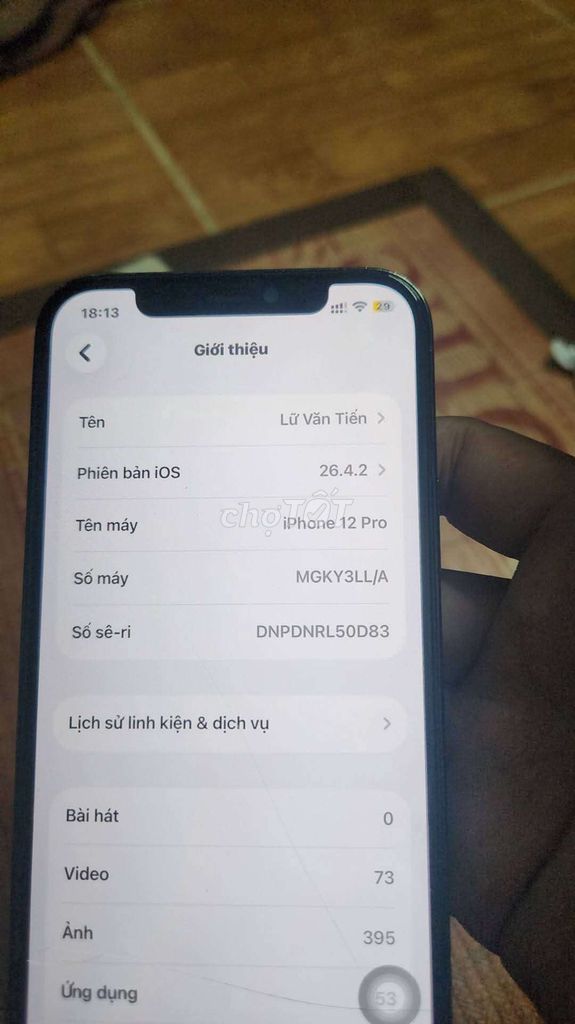iPhone 12 Pro Xanh mất Face ID. Mua bán Điện thoại tại Thành phố Dĩ An Bình Dương được đăng bởi Lữ Tiến hình 1
