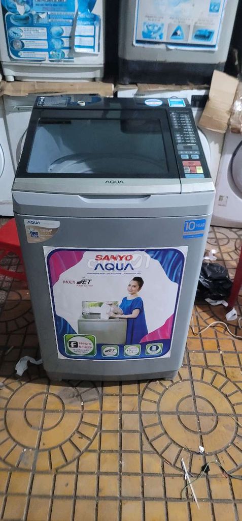 Máy giặt AQUA inverter 9kg.Siêu đẹp.Siêu tiết kiệm