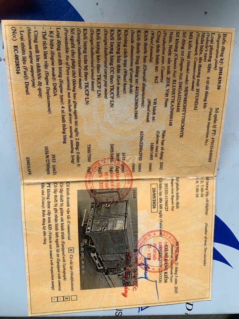 Bán xe Hyundai 3'5 tấn  sản xuất năm 2018xe đẹp. Mua bán Ô tô tại Quận Hoàng Mai Hà Nội được đăng bởi Bao hình 8