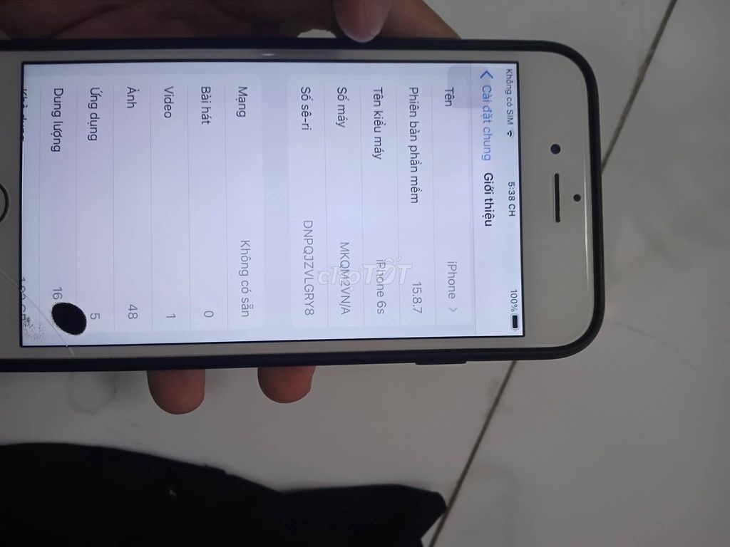 Apple iPhone 6s 16GB Vàng hồng Like New. Mua bán Điện thoại tại Quận 10 Tp Hồ Chí Minh được đăng bởi Hội Đồ Điện Tử hình 1