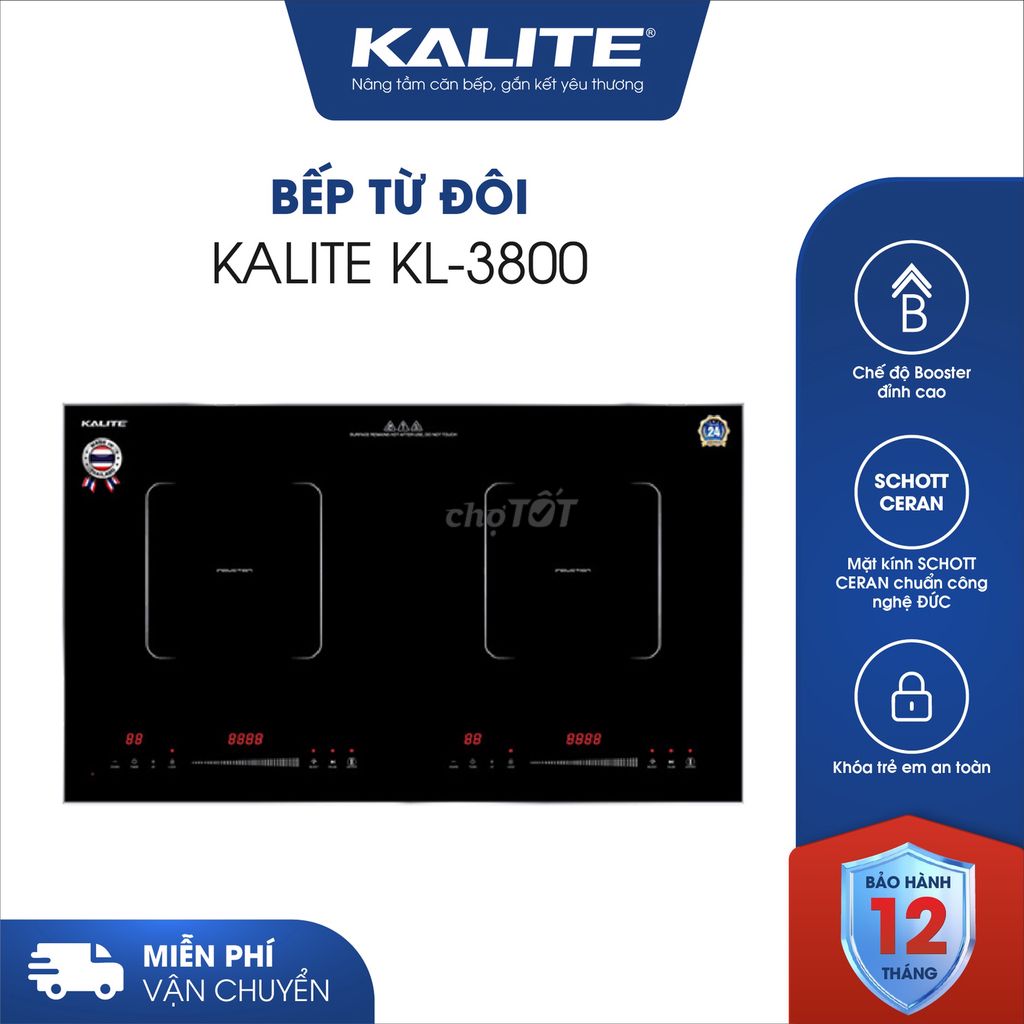 Bếp từ đôi Kalite KL-3800 Đen. Mua bán Bếp, lò, đồ điện nhà bếp tại Quận Hà Đông Hà Nội được đăng bởi Bảo Nguyễn hình 1