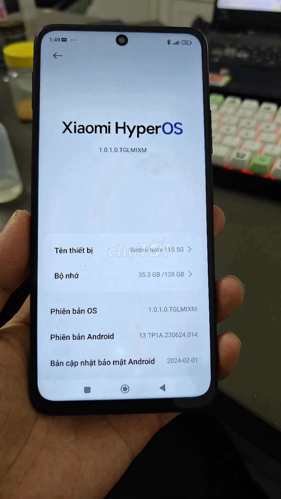 Xiaomi Redmi Note 11S 5G 128GB Đen Đã sử dụng. Mua bán Điện thoại tại Thành phố Thủ Đức Tp Hồ Chí Minh được đăng bởi Điện Thoại Giá Tốt hình 1