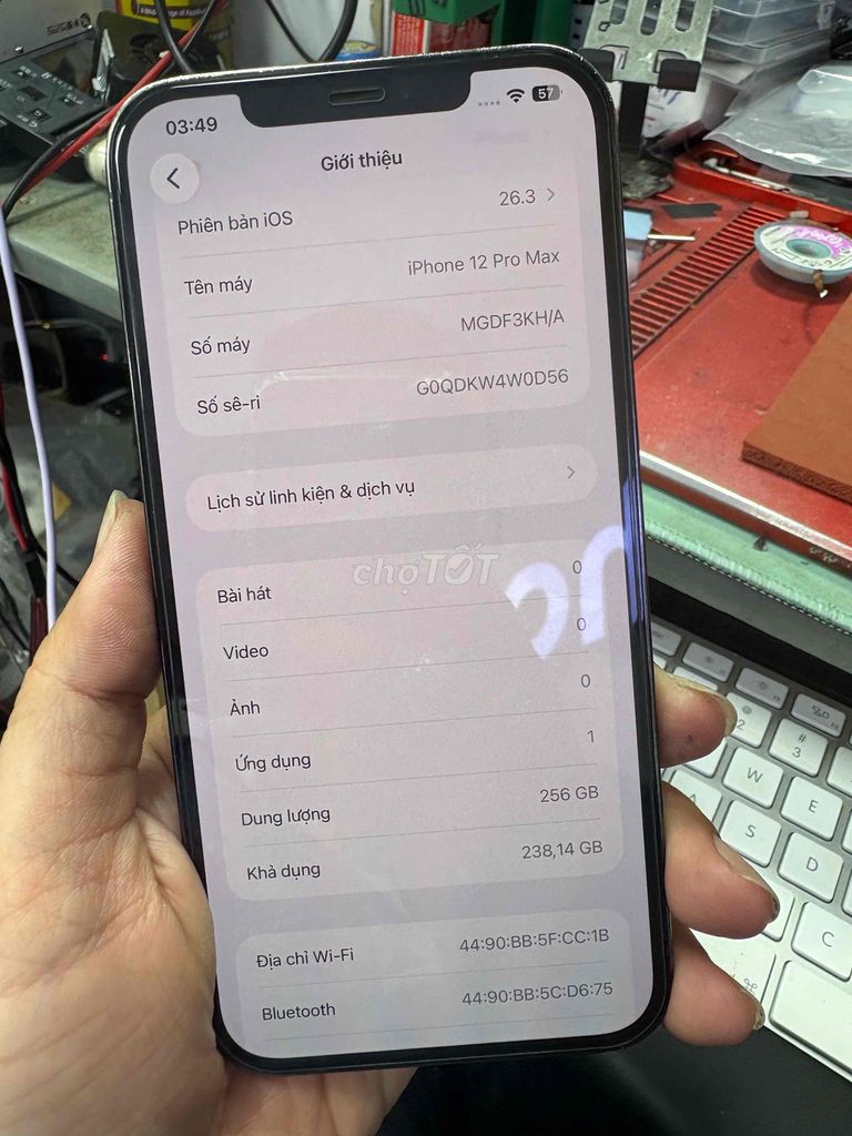 Apple iPhone 12 Pro Max 256GB Xanh 98%. Mua bán Điện thoại tại Thành phố Thuận An Bình Dương được đăng bởi Huy mua bán sửa chữa iphone ipad hình 1