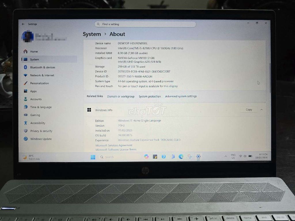 Bán máy HP Pavilion 15-CS0101TX. Mua bán Laptop tại Thành phố Thủ Đức Tp Hồ Chí Minh được đăng bởi yuuki nguyen hình 1