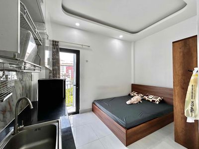 STUDIO mới xây siêu đẹp Q6 có ban công, thang máy hẻm oto tận cửa
