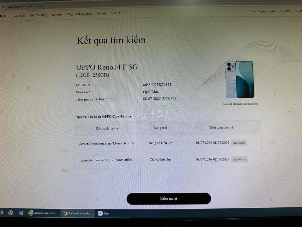OPPO Reno14 F 5G 256GB Xanh. Mua bán Điện thoại tại Thị xã Bến Cát Bình Dương được đăng bởi Tuấn hình 1