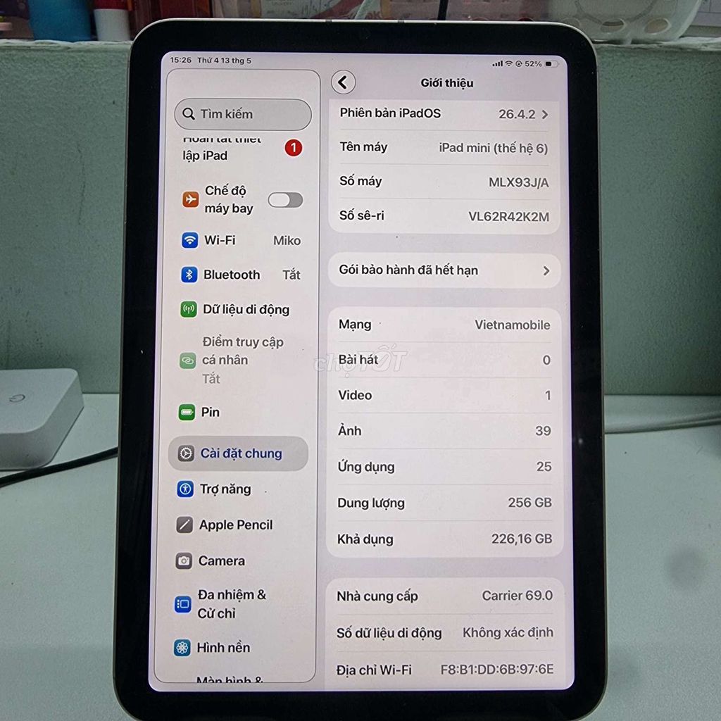 Apple iPad mini 6 256GB 5G Hồng. Mua bán Máy tính bảng tại Quận Phú Nhuận Tp Hồ Chí Minh được đăng bởi Đào hình 1
