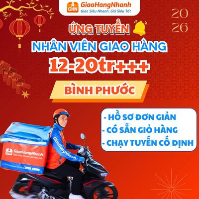 [ĐỒNG PHÚ] TUYỂN NHÂN VIÊN GIAO HÀNG 