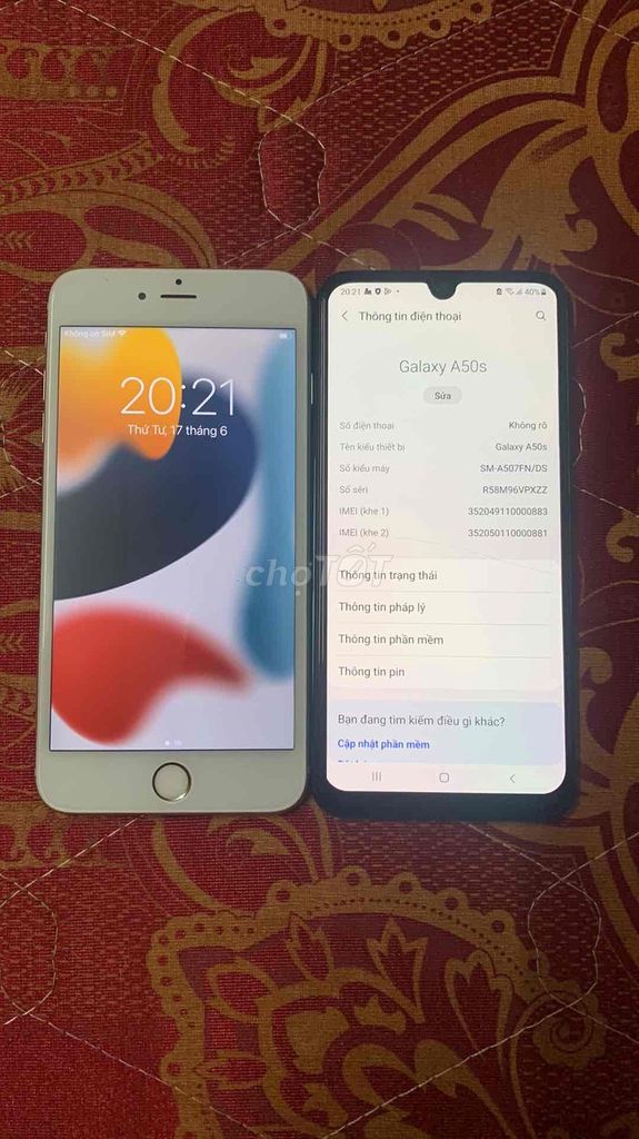 Cần bán iPhone 6s Plus và samsung a50s. Mua bán Điện thoại tại Huyện Bình Chánh Tp Hồ Chí Minh được đăng bởi Huyền Trân hình 1
