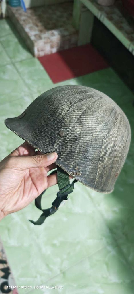 Nón bảo hiểm Quân đội Mỹ M1 Bố Xám 1968. Mua bán Đồ sưu tầm, đồ cổ tại Thành phố Châu Đốc An Giang được đăng bởi Jack hình 1
