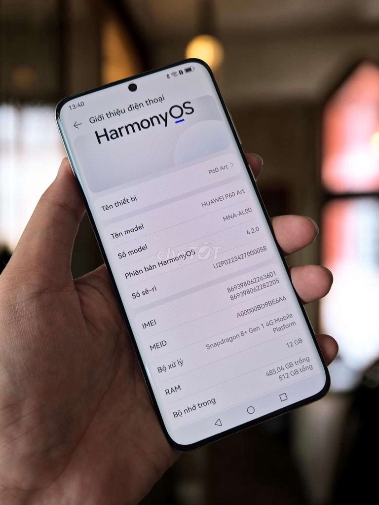 Huawei P60 Art 12/512 Vàng Gold 99%. Mua bán Điện thoại tại Quận 10 Tp Hồ Chí Minh được đăng bởi NaMobile hình 1