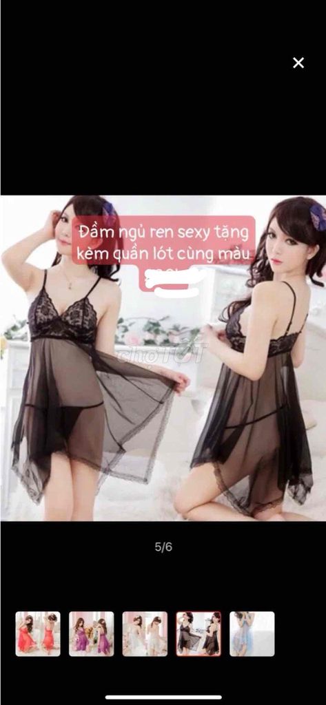 Đầm ngủ Nữ Ren Đen Gợi cảm. Mua bán Quần áo tại Huyện Phong Điền Cần Thơ được đăng bởi Đồng Yến Nhi hình 1