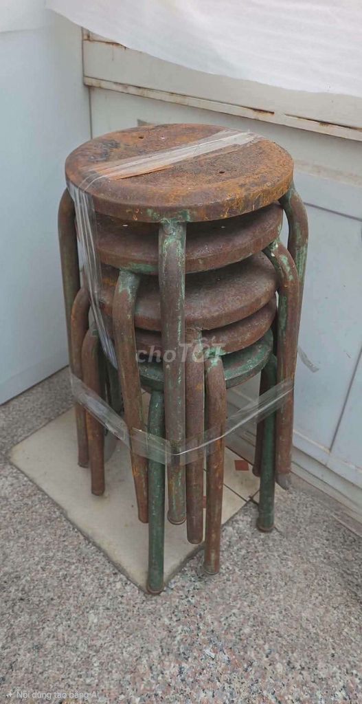 Ghế đẩu Sắt Nâu Xanh số lượng 5. Mua bán Bàn ghế tại Quận 6 Tp Hồ Chí Minh được đăng bởi sưu tập hình 1