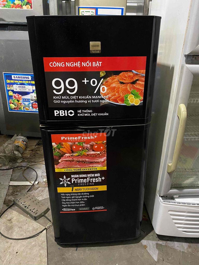 Tủ lạnh Toshiba 120L Inverter Đen đã sử dụng. Mua bán Tủ lạnh tại Quận 8 Tp Hồ Chí Minh được đăng bởi MuaBanDienLanh hình 1