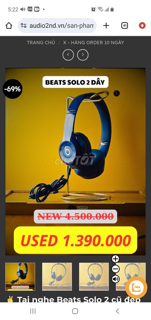 Tai nghe Beats Solo 2 Xanh dương. Mua bán Tivi, Âm thanh tại Thành phố Sa Đéc Đồng Tháp được đăng bởi nguyen tri hình 1