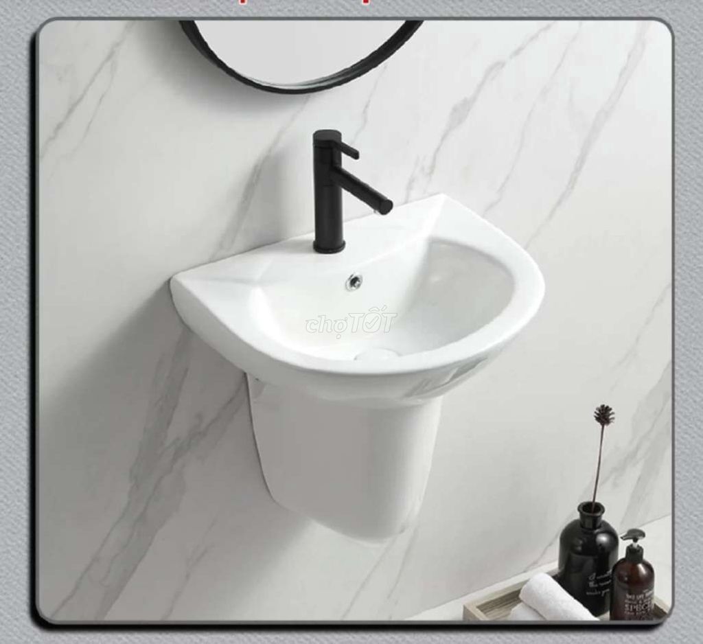 Lavabo Treo Tường Trắng Cao Cấp