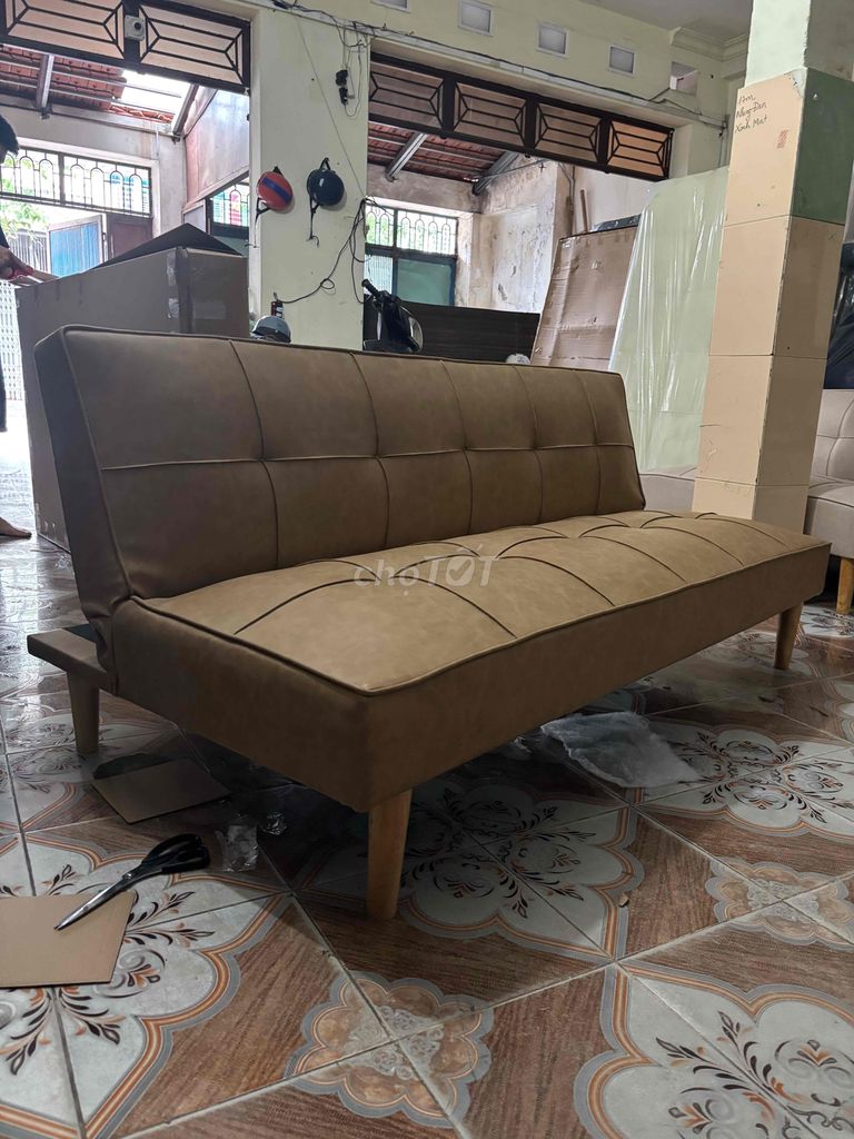 Thanh Lý Ghế Sofa Da Nâu