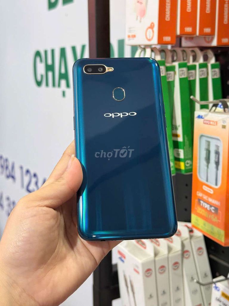 Oppo A7 4GB/64GB Xanh. Mua bán Điện thoại tại Thành phố Sóc Trăng Sóc Trăng được đăng bởi điện thoại giá sỉ 501lê Hồng Phong  hình 1