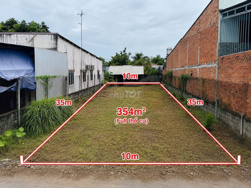 KẸT TIỀN BÁN GẤP 354M2 ĐẤT TÂN PHÚ TRUNG CỦ CHI GIÁ 630 TRIỆU SHR