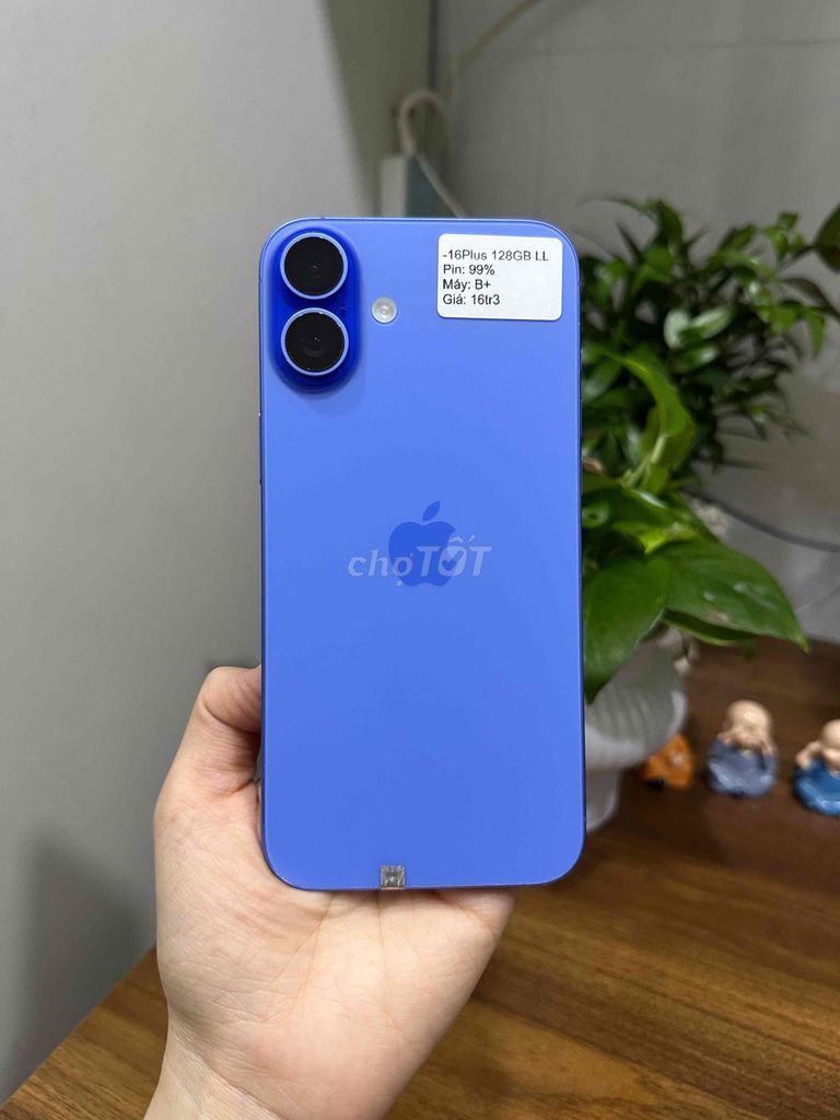 iPhone 16 Plus 128GB Xanh Pin zin 99. Mua bán Điện thoại tại Huyện Hóc Môn Tp Hồ Chí Minh được đăng bởi SIRI STORE HCM hình 1
