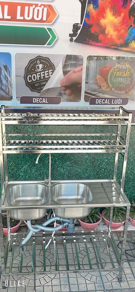 Bồn rửa chén Inox 304 2 ngăn 105x45x150cm. Mua bán Nội thất, đồ gia dụng khác tại Quận Cái Răng Cần Thơ được đăng bởi INOX Gia Dụng  hình 1