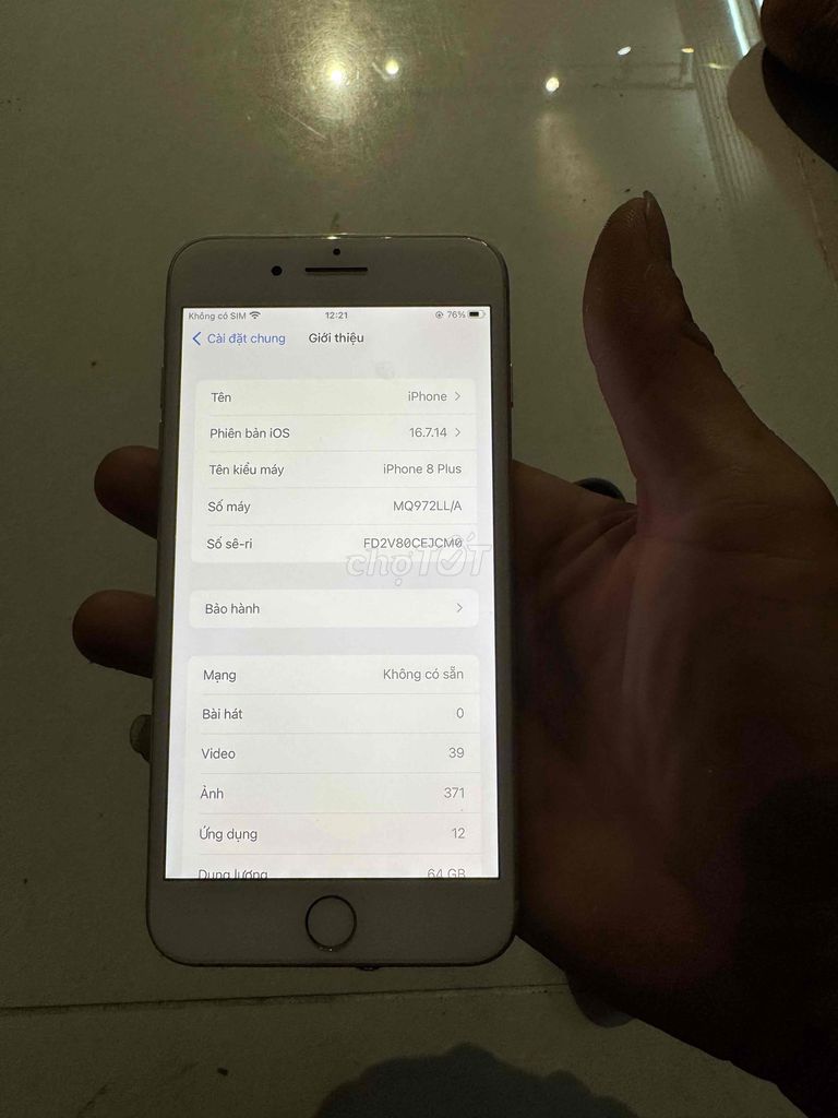 Apple iPhone 8 Plus 64GB Bạc. Mua bán Điện thoại tại Quận Tân Bình Tp Hồ Chí Minh được đăng bởi nxn hình 1