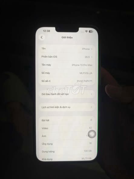 Apple iPhone 13 Pro Max 128GB Xám. Mua bán Điện thoại tại Quận 5 Tp Hồ Chí Minh được đăng bởi Hội Đồ Điện Tử hình 1