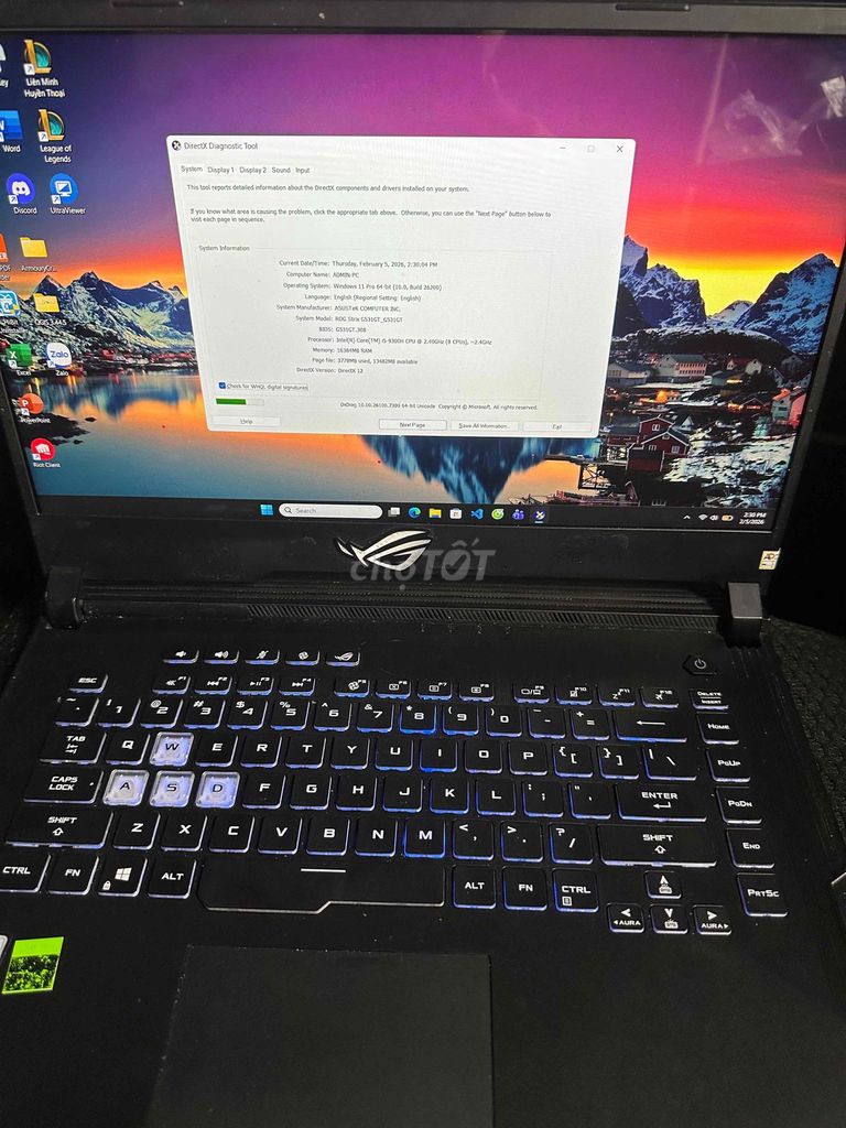 ROG Strix G531Gt Đen. Mua bán Laptop tại Quận Bắc Từ Liêm Hà Nội được đăng bởi Đạt hình 1