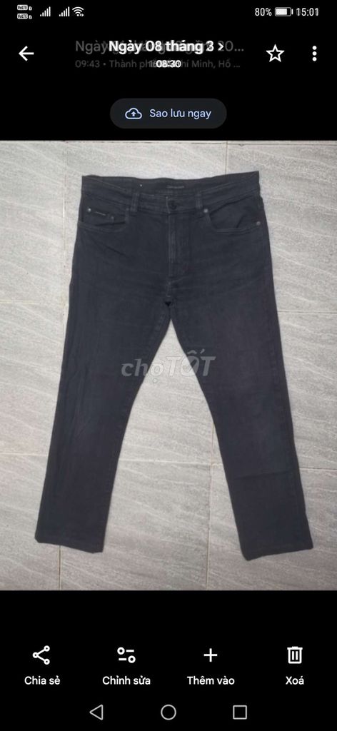 Quần jeans Calvin Klein Originals Vin00s size 32. Mua bán Quần áo tại Quận Gò Vấp Tp Hồ Chí Minh được đăng bởi Hàng 2handsgood hình 1