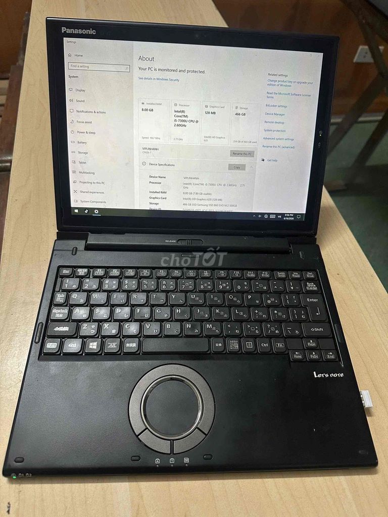 Panasonic CF-XZ6 i5-7300U 8GB/500GB SSD. Mua bán Laptop tại Huyện Gia Lâm Hà Nội được đăng bởi cong ty minh long hình 1