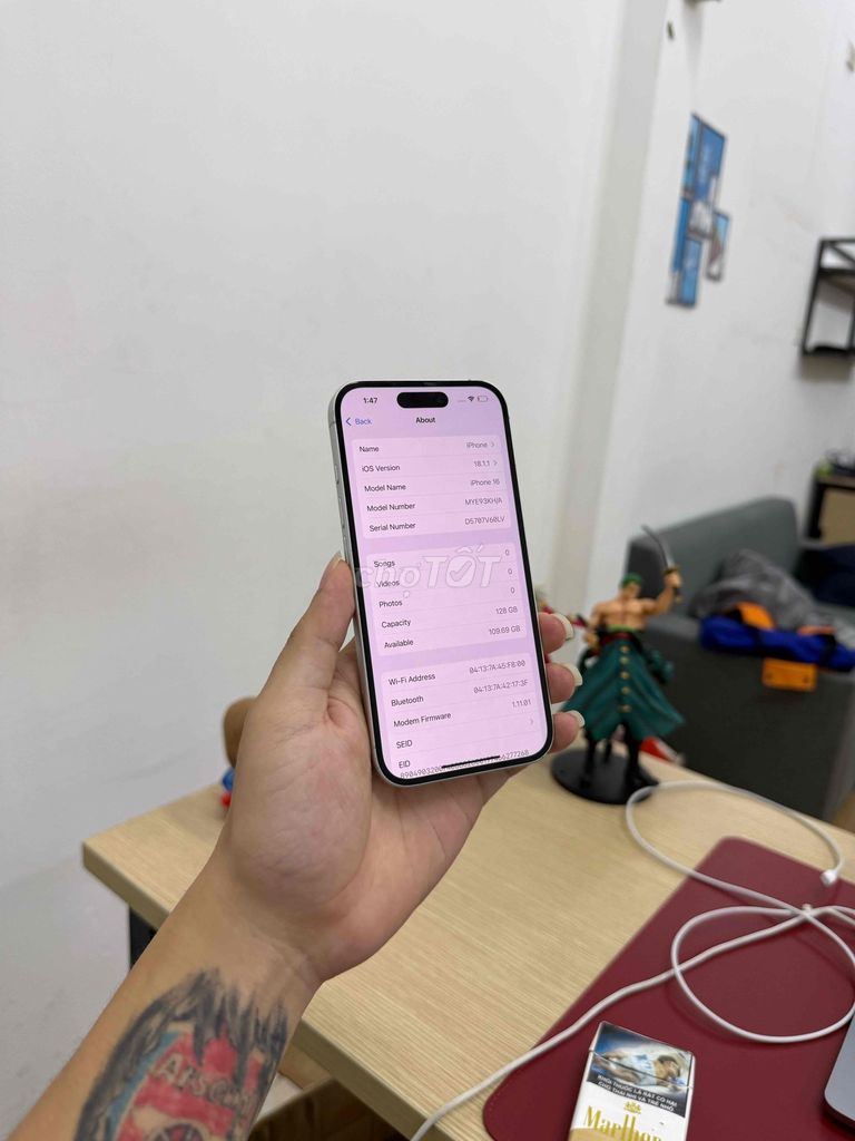 iPhone 16 QTE 128GB Trắng Zin Nguyên bản Full. Mua bán Điện thoại tại Quận Đống Đa Hà Nội được đăng bởi Hà Nội Mobile Bao Duyệt Nợ Xấu hình 1