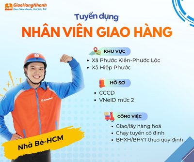 NHÀ BÈ - GHN TUYỂN SHIPPER (08/2026)
