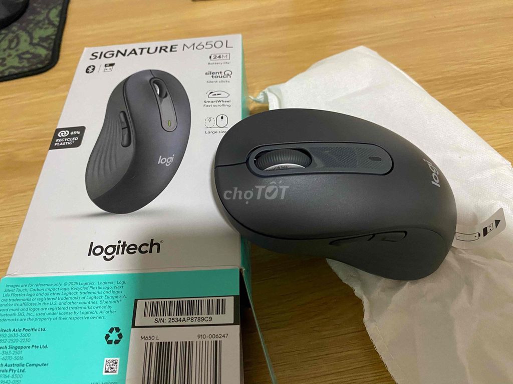 Chuột Logitech M650L Đen Silent touch mới. Mua bán Phụ kiện (Màn hình, Chuột...) tại Huyện Châu Đức Bà Rịa - Vũng Tàu được đăng bởi Nhã Hân hình 1