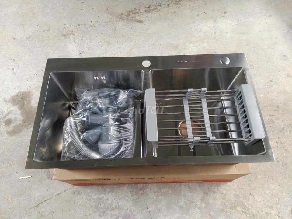 Chậu rửa chén Inox 2 hố. Mua bán Thiết bị vệ sinh, nhà tắm tại Quận Ninh Kiều Cần Thơ được đăng bởi Tổng Kho TBVS Miền Tây hình 1