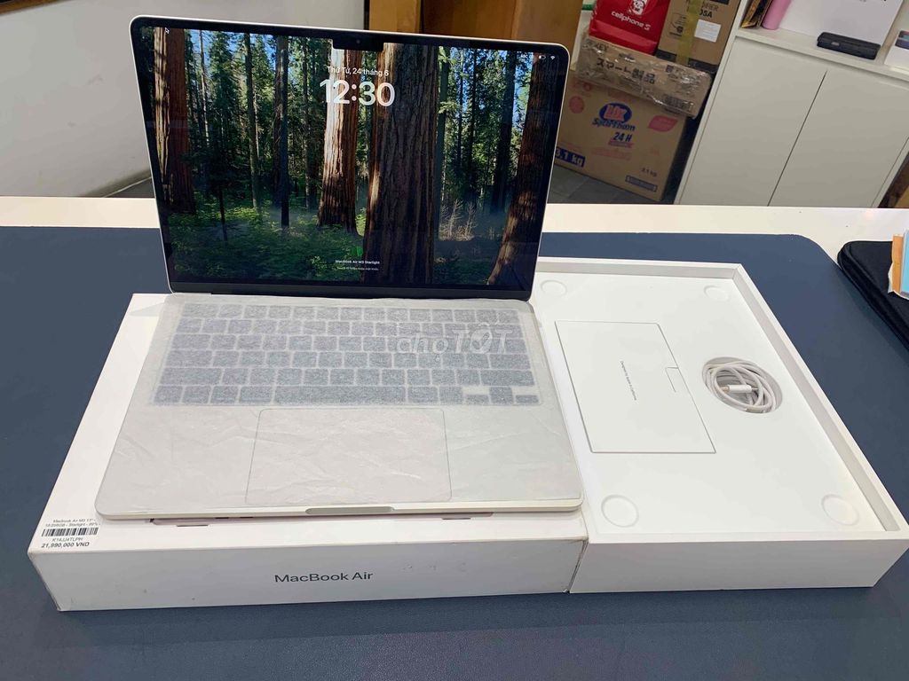 Macbook Air M3 13" 16/256GB Starlight 99% Fullbox. Mua bán Laptop tại Quận Ninh Kiều Cần Thơ được đăng bởi Minh Phát hình 1