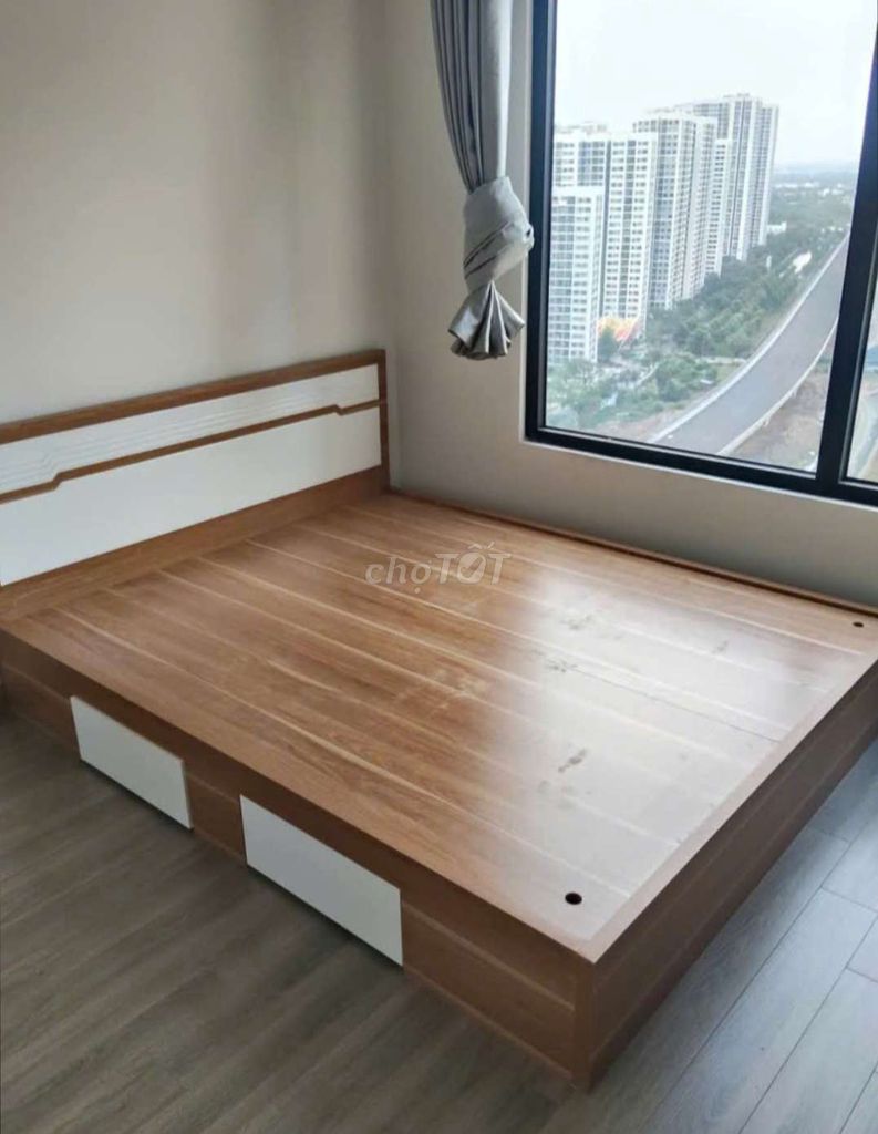GIƯỜNG GỖ CÔNG NGHIỆP MDF 1M6 2M CÓ 2 HỘP KÉO . Mua bán Giường, chăn ga gối nệm tại Thành phố Biên Hòa Đồng Nai được đăng bởi Phương hoa hình 1