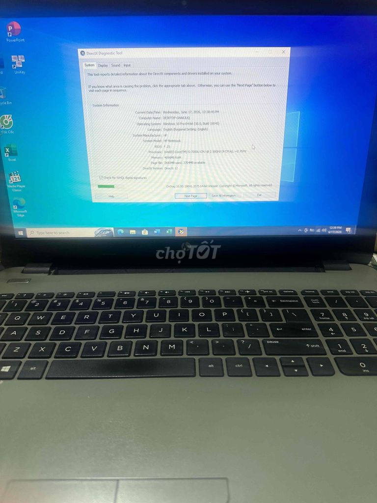HP Notebook i5-7200U 4GB/120GB Bạc. Mua bán Laptop tại Quận 12 Tp Hồ Chí Minh được đăng bởi HoàngNhân hình 1