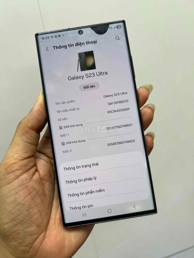 Samsung Galaxy S23 Ultra 8GB 256GB. Mua bán Điện thoại tại Quận Cầu Giấy Hà Nội được đăng bởi Nguyễn mạnh tường hình 1